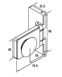 Serie Barrakuda Scharnier Glas-Wand 90° außen