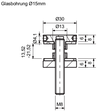 Punkthalter Edelstahl  A2, Ø 30 mm