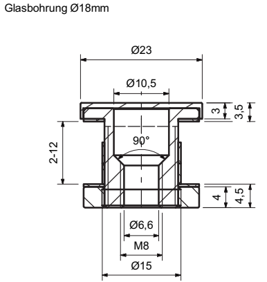 Punkthalter mit flachem Befestigungskopf