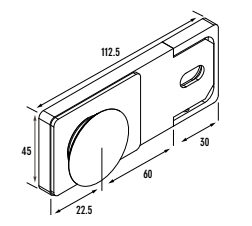 Serie Barrakuda Längsverbinder Glas-Wand 180°