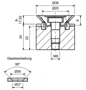 Punkthalter flächenbündig